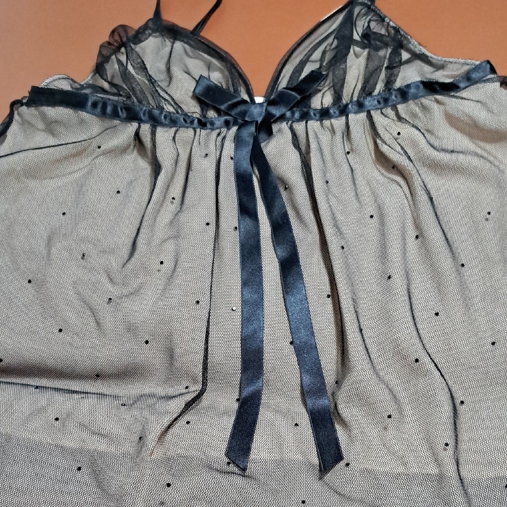 Victoria's Secret Black Sheer Chemise